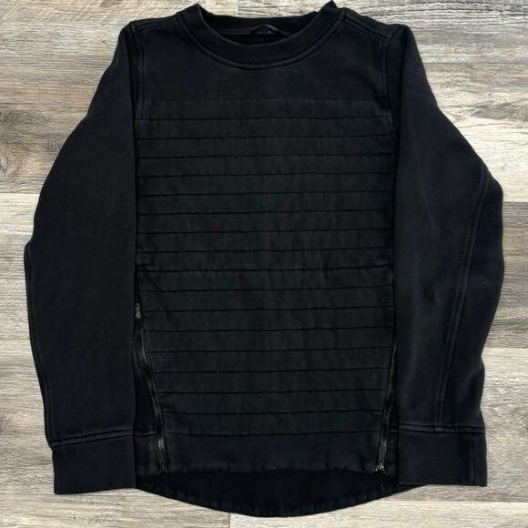 Lululemon Fleece Be True Crew Black Women 8 M/L Side Zip Pullover Sweatshirt - Picture 2 of 7